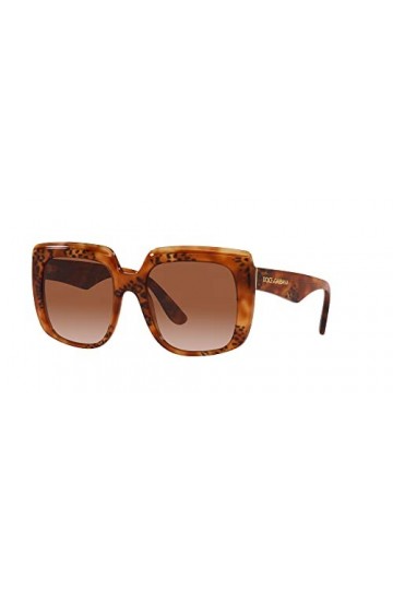 Dolce & Gabbana Lunettes de Soleil DG 4414 Havana Animal Print/Brown Shaded 54/20/145 femme