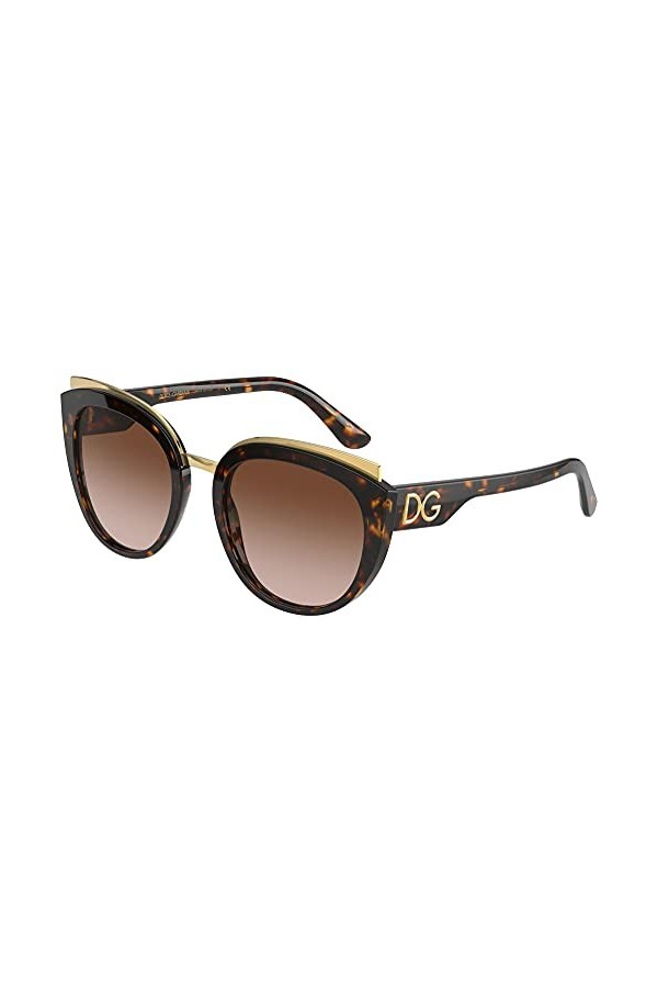Dolce & Gabbana Lunettes de Soleil PRINT FAMILY DG 4383 Dark Havana/Brown Shaded 54/21/145 femme