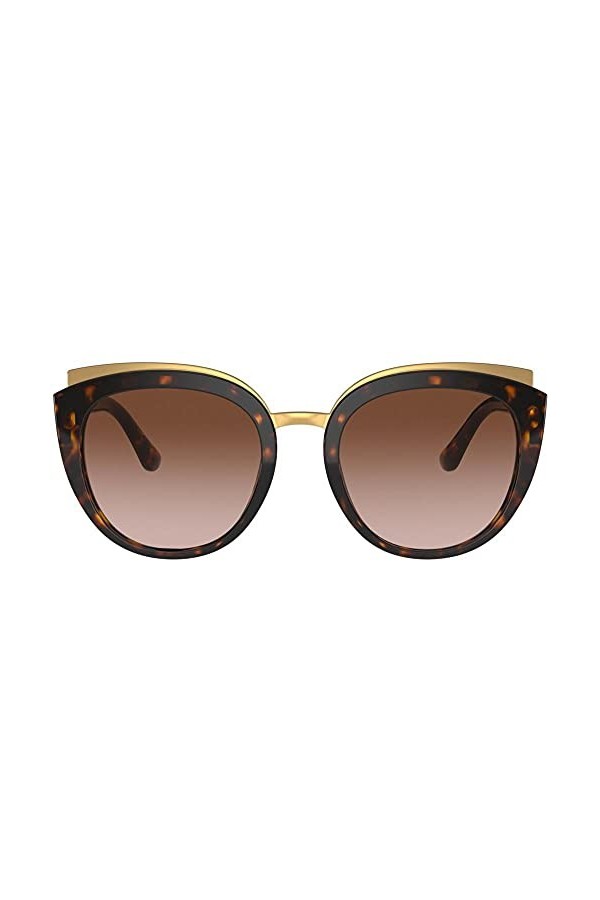 Dolce & Gabbana Lunettes de Soleil PRINT FAMILY DG 4383 Dark Havana/Brown Shaded 54/21/145 femme