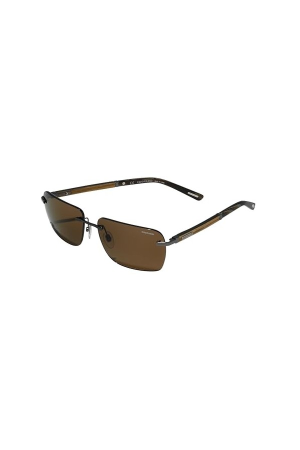 Lunettes de soleil Chopard SCHB 76 Marron Gunmetal Wood 568P Marron, marron