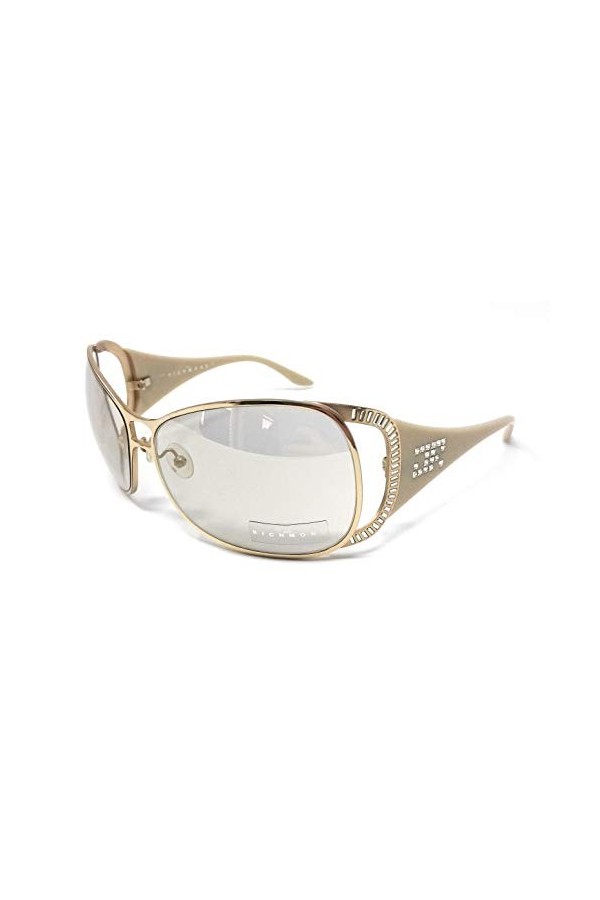 John Richmond LUNETTES DE SOLEIL FEMME JR 602 OR ET BEIGE 03 STRASS, Or et beige, 61