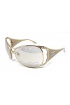 John Richmond LUNETTES DE SOLEIL FEMME JR 602 OR ET BEIGE 03 STRASS, Or et beige, 61