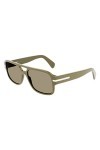 Salvatore Ferragamo SF1038S 333 Khaki Sole Womens Steel, Standard, 58 Sunglasses, Unisex