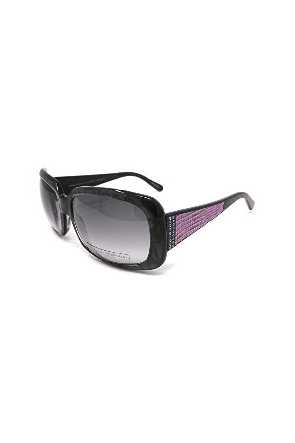 Ermanno Scervino Lunettes de soleil pour femme ES 36 C4 Noir Violet Limited Edition Strass