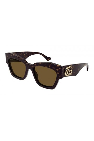 Gucci GG1422S-003-60 - Femmes Lunettes de soleil - Shiny Dark Havana, marron ,