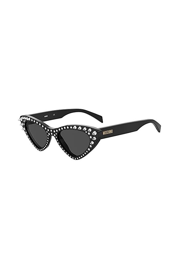 MOSCHINO Lunettes de Soleil MOS006/S/STR Black/Dark Grey 52/18/140 femme
