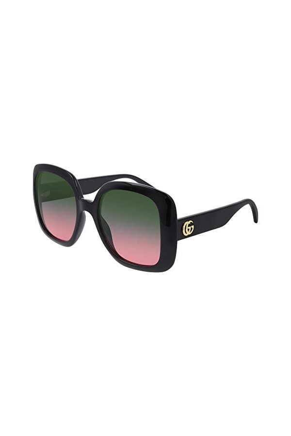Gucci Lunettes de Soleil GG0713S Black/Green Pink Shaded 55/21/140 femme