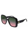 Gucci Lunettes de Soleil GG0713S Black/Green Pink Shaded 55/21/140 femme