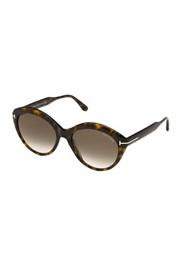 Tom Ford Lunettes de Soleil MAXINE FT 0763 Dark Havana Gold/Roviex Shaded 56/18/140 femme