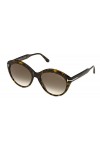 Tom Ford Lunettes de Soleil MAXINE FT 0763 Dark Havana Gold/Roviex Shaded 56/18/140 femme
