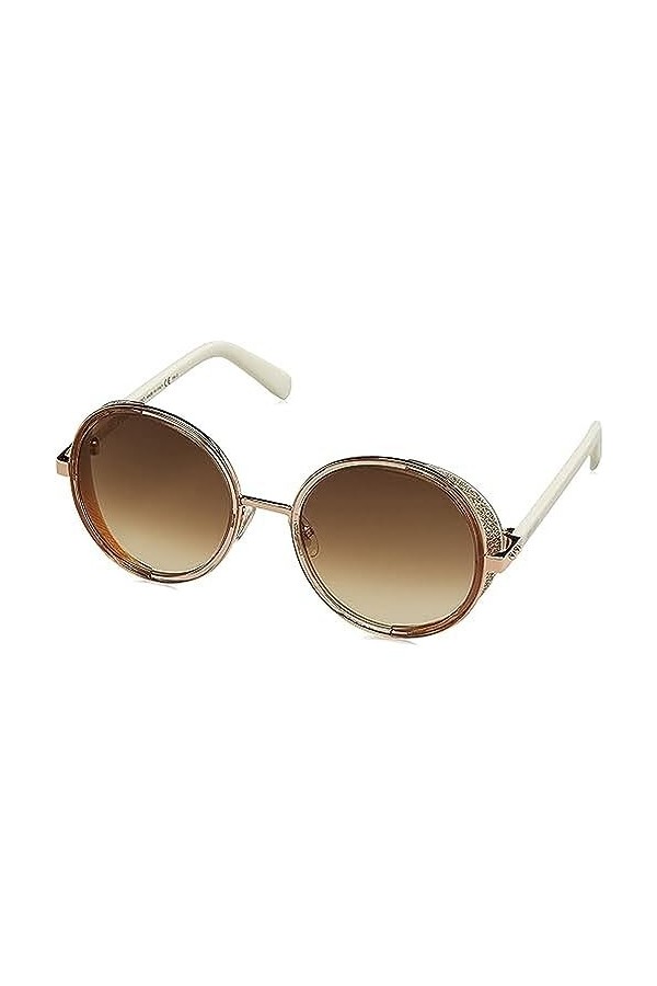 Jimmy Choo Andie/N/S Sunglasses, Copper Gold White/Brown Gold Shaded, 54 Mixte