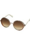 Jimmy Choo Andie/N/S Sunglasses, Copper Gold White/Brown Gold Shaded, 54 Mixte