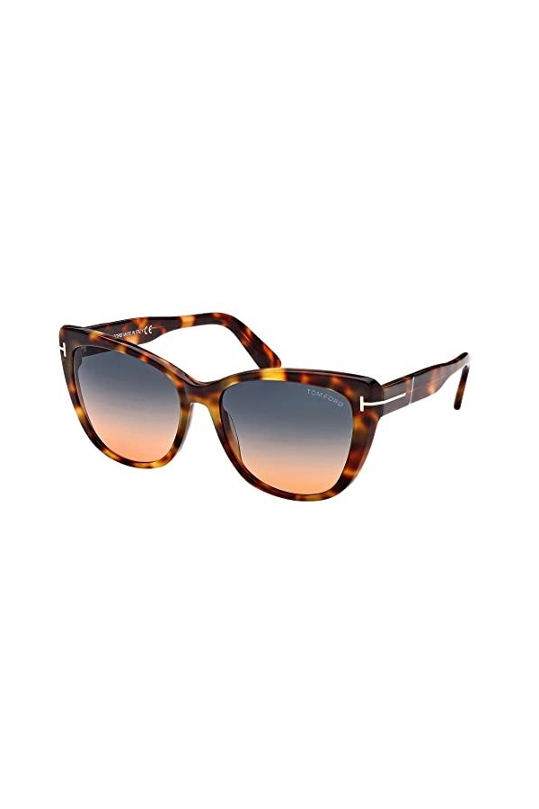 Tom Ford Lunettes de Soleil NORA FT 0937 Blonde Havana/Blue Shaded 57/17/140 femme