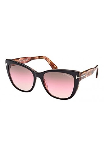 Tom Ford Lunettes de Soleil NORA FT 0937 Black Havana/Light Brown Shaded 57/17/140 femme