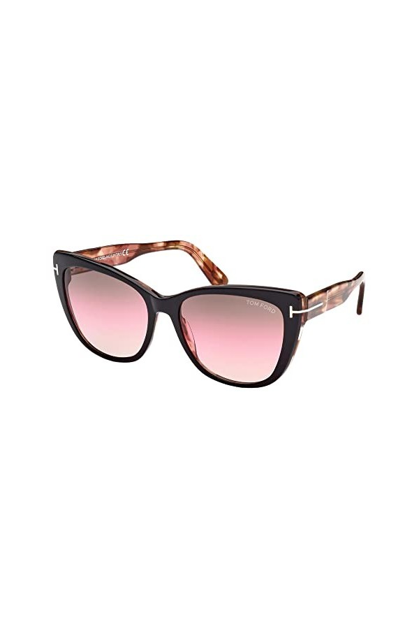 Tom Ford Lunettes de Soleil NORA FT 0937 Black Havana/Light Brown Shaded 57/17/140 femme