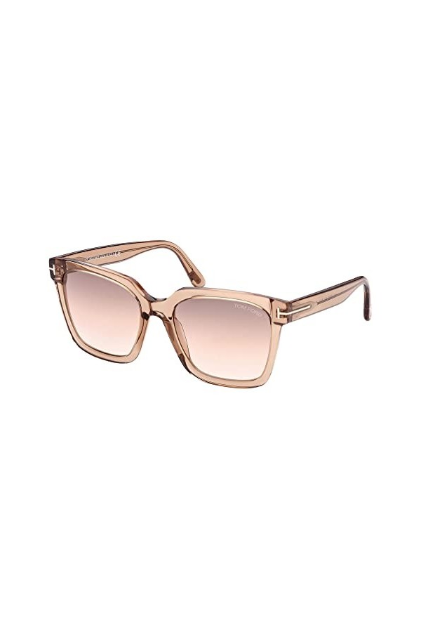 Tom Ford Lunettes de Soleil SELBY FT 0952 Transparent Light Brown/Brown Shaded 55/19/140 femme