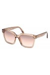 Tom Ford Lunettes de Soleil SELBY FT 0952 Transparent Light Brown/Brown Shaded 55/19/140 femme