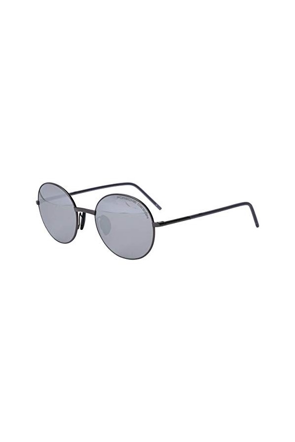 Porsche Design P8631 P/8631 Lunettes de soleil rondes pour homme 52 mm, Gris acier., 52-20-145mm
