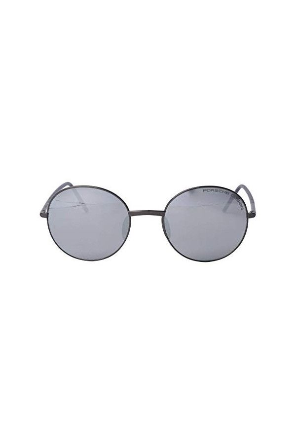 Porsche Design P8631 P/8631 Lunettes de soleil rondes pour homme 52 mm, Gris acier., 52-20-145mm