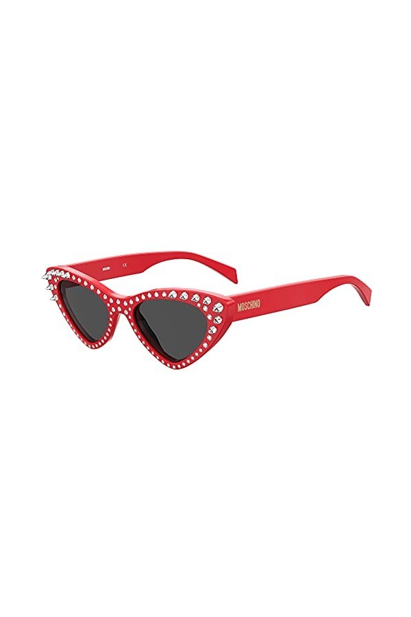 MOSCHINO Lunettes de Soleil MOS006/S/STR Red/Dark Grey 52/18/140 femme