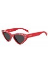 MOSCHINO Lunettes de Soleil MOS006/S/STR Red/Dark Grey 52/18/140 femme