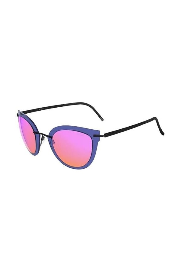 Silhouette Lunettes de Soleil EXPLORER LINE EXTENSION 8155 Blue/Pink Mirror Taille unique femme
