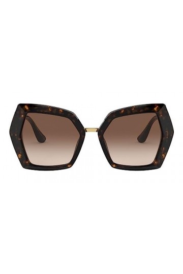 Dolce & Gabbana Lunettes de Soleil DG MONOGRAM DG 4377 Dark Havana/Brown Shaded 54/19/145 femme