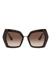 Dolce & Gabbana Lunettes de Soleil DG MONOGRAM DG 4377 Dark Havana/Brown Shaded 54/19/145 femme