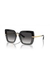 Dolce & Gabbana 0DG4373 Lunettes de Soleil, Top Black on Transparent Black, 52 Femme