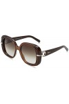 SALVATORE FERRAGAMO Sf968s Lunettes de Soleil, Black, 55 Femme
