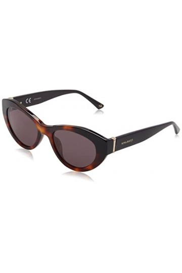 Nina Ricci Snr260 Lunettes de Soleil, Havana foncé Brillant, 53 Femme