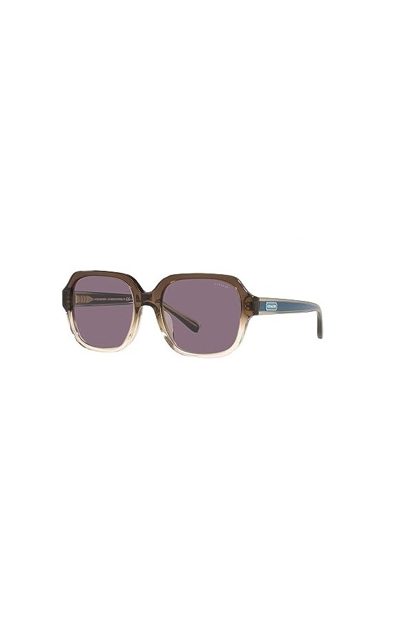 Coach Lunettes de Soleil C7989 CH 8335U Transparent Brown/Violet 53/18/140 femme