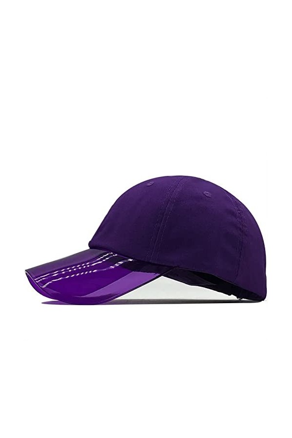 Casquette Baseball Hiphop Casquette de Baseball dété en Coton Simple pour Fille Chapeau Snapback Casquette à Bord Transparen