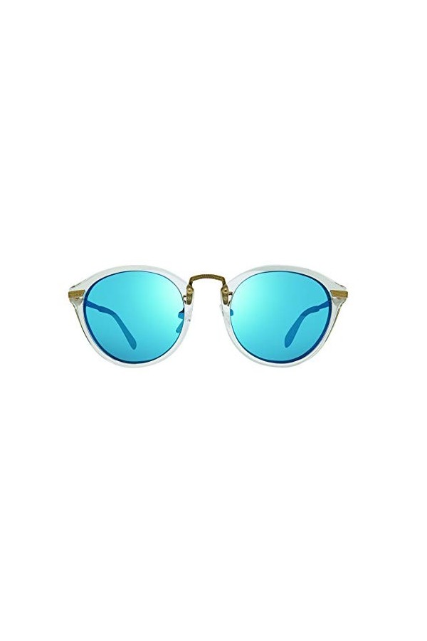 Revo Lunettes de soleil Quinn&nbsp;: lentilles en verre cristal polarisé pour femme avec monture ronde, monture en cristal avec le
