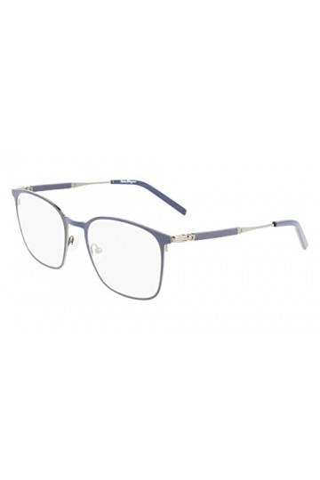 Salvatore Ferragamo SF2566 021 Light Ruthenium Blue Vista Womens Steel, Standard, 54 Sunglasses, Unisex