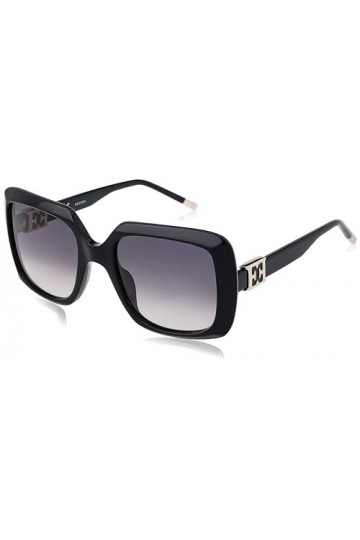 Escada Sesc22 Lunettes de Soleil, Noir Brillant, 54 Femme