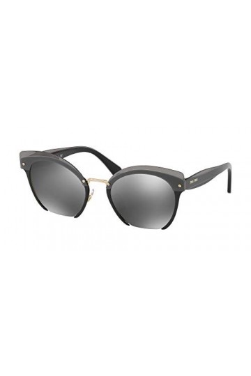 Miu Miu 0Mu53Ts 1Ab7W1 53 Montures de Lunettes, Noir Black/Greymirrorsilver , Femme