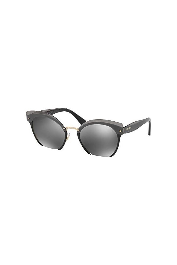 Miu Miu 0Mu53Ts 1Ab7W1 53 Montures de Lunettes, Noir Black/Greymirrorsilver , Femme
