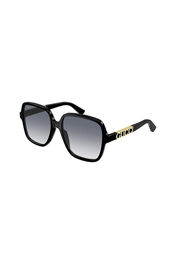 Gucci GG1189S Black/Grey Shaded 58/17/145 Lunettes de soleil pour femme, Noir/gris ombré