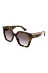 Gucci Lunettes de Soleil GG1300S Havana/Brown Shaded 55/19/145 femme