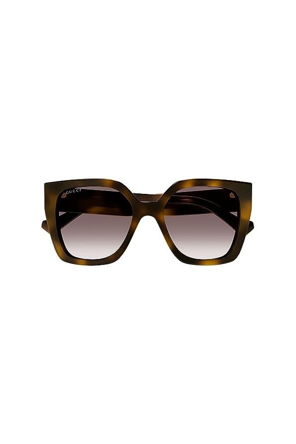 Gucci Lunettes de Soleil GG1300S Havana/Brown Shaded 55/19/145 femme