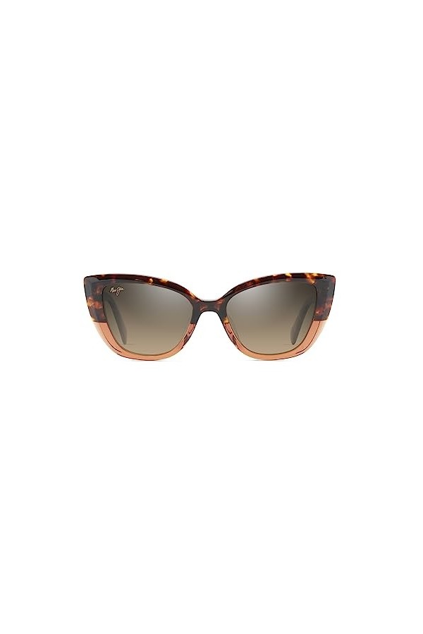 Maui Jim Femmes Blossom Lunettes de soleil, Havane W/Pêche/Hcl Bronze Polarisé, Small