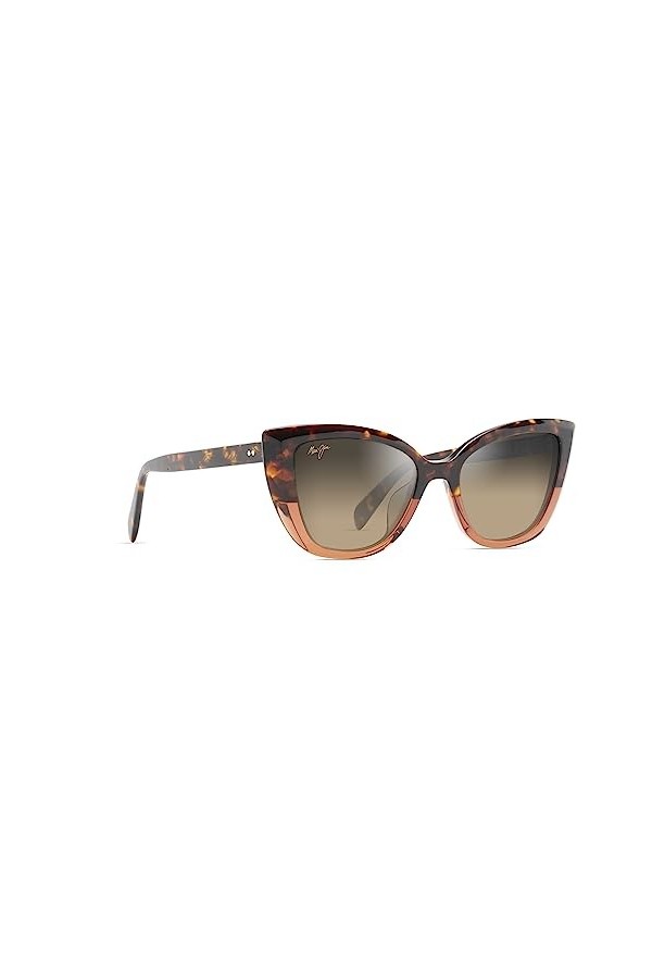 Maui Jim Femmes Blossom Lunettes de soleil, Havane W/Pêche/Hcl Bronze Polarisé, Small