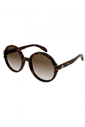 Gucci Lunettes de soleil Femme couleur marron havane taille verres 58 mm