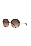 Lunettes de Soleil Dolce & Gabbana DG 4393 Havana Handcart/Dark Brown Shaded 52/23/140 femme