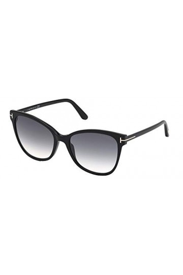 Tom Ford Lunettes de Soleil ANI FT 0844 Shiny Black/Dark Grey Shaded 58/18/140 femme