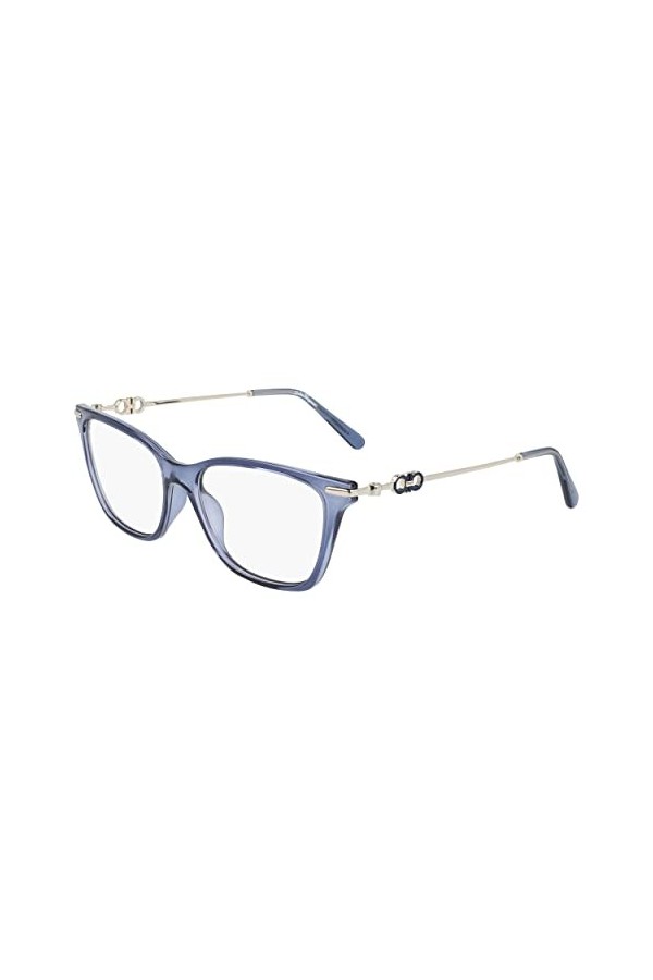 SALVATORE FERRAGAMO Sf2891 Lunettes de Soleil, Cristal Bleu, 54 Femme
