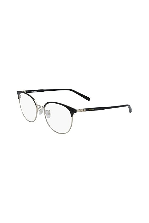 SALVATORE FERRAGAMO Sf2201 Lunettes de Soleil, Doré Clair/Noir, 51 Femme
