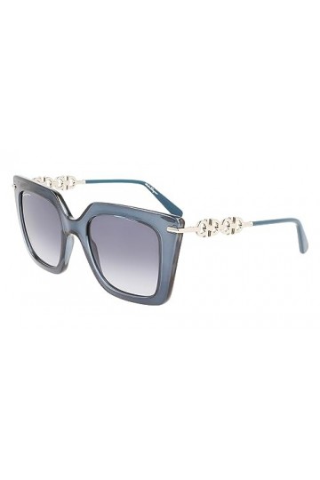 SALVATORE FERRAGAMO Sf1041s Lunettes de Soleil, Bleu Transparent, 51 Femme