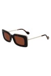 Lanvin LNV645S Sunglasses, Dark Tortoise Gold, 52 Unisex